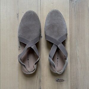 NWOT Lucky Brand Suede Espadrille Flats